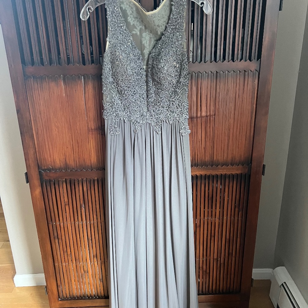 Grey formal gown